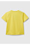 Boy's Yellow Benetton Logo Printed T-Shirt - 2