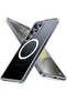 Magnetic Slim Clear Case for Samsung S25 Ultra, MagSafe Compatible, Shockproof, Diamond Clear