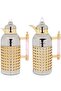 Saif Gallery Stainless Steel Thermos Set (Sara), 1 Liter, 2 Pieces - Pink - 2