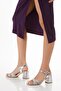 Women's Silver Cross Banded Stone Embroidered Evening Dress Shoes - 2