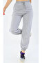 Women's Gray Elastic Waist Pocket Jogger Sweatpants High Waist - 2