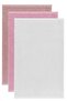 3-Piece Solid Color Hand and Face Towel Set Cotton 50X90 cm Rose-Pink-White - 2