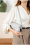Gloria Model Silver Leather Women's Hand and Shoulder Bag - 2