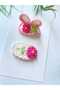 Pink Fairy Tale Daisy in My Ear Organic Set of 2 Hairless Baby Clips Newborn Buckle Baby Gift - 3