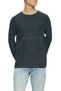 Gewaschener Strickpullover mit Rollsaum