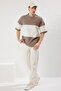 Taş Oversize/Geniş Kesim Renk Bloklu Dokulu T-Shirt TMNSS25TS00065 - 3