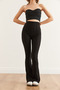 Women's Black Spanish Leg Ribbed Tights Tyt- 19000090 - 4