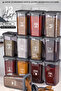12-Piece Labeled Self-Spoon Spice Jar Set with Lockable Lid - Lockable Spice Jar