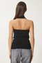 Women's Black Halter Neck Belted Knitwear Blouse Us00956 - 6