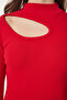 Women's Red Cream 2-Pack Cut Out Detailed Ribbed Knitted Blouse Gt00235 - 4