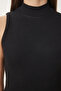 Women's Black Turtleneck Cotton Knitted Blouse GT00004 - 6