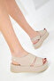 Beige Women's Sandals 20337 - 5
