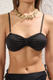 Siyah Büzgülü Straplez Kaplı Bikini Üstü TBESS25BU00029 - 3