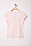 Pembe Düğmeli Fitted/Vücuda Oturan Örme Bluz TWOSS25BZ00281 - 5