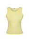 Light Yellow Ribbed Fitted/Body-Sitting Knitted Undershirt Twoss25Al00032 - 5