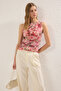 Çok Renkli Fitted/Vücuda Oturan Büzgü/Drape Detaylı Örme Bluz TWOSS25BZ00384