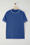 Indigo Bisiklet Yaka Biye Detaylı Basic Büyük Beden T-shirt TBBSS25BF00050 - 5
