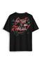 Typography Design Crispy Reality Y2K Grunge Street Grafitti Printed Oversize T-Shirt Black Unisex - 2