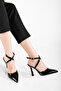 Women's Cross Strap Heeled Shoes - 2