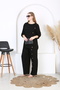 Women's Woven Viscosa Large Size Pants Tunic Suit - 7