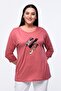 Large Size New Season Comfortable Model Sequined Embroidered Half Sleeve Sequined Mother's 4 Seasons Blouse - 3
