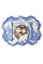 Blue White Vintage Embroidery Embroidered American Service Set of 2 - 3