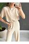 Women's Short Sleeve Casual Wrap Suit - 2