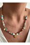 Design/Handmade/Real Pearl-Natural Gemstone Flake Shake Necklace - 2