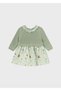 Baby Girl Knitwear Combination Dress Green 2886