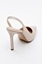 Twi̇ne Beige Patterned Women's Heeled Shoes - 4