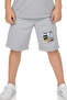 Nyc Cat Printed Boys' Suspender T-Shirt and Shorts Bottom-Top Set - 3