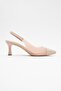 Moore Skin Transparent Open Back Pointed Toe Women's Heeled Shoes - 5