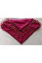 Earring Beaded Embroidery Fuchsia Head Cover Scarf Prayer Cloth - 3