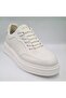 5491 Light Bone Color Genuine Leather Rubber Laced Eva Sole Men's Daily Casual Shoes - 2