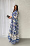 100% Viscose Bohemian Alaçatı Dress Buttoned Viscose Dress Suitable for Hijab - 3