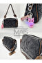 Wrinkled Faux Leather Black Brown Hand and Shoulder Bag 1070 - 4