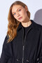 Black Drawstring Waist Water Repellent Raincoat Women's Trench Coat |   Ek 100389277 - 4