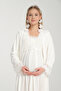 Maternity Lohusa Elegant Lace Detailed Maternity Nightgown Set Effortt - 6