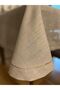 Piko Wrap Detailed Polyester Linen Carefree Glitter Oval Table Cloth Gold - 6