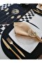 6-Piece Ramadan Special Gold Crescent and Star Themed Plexiglass Napkin Ring Napkin Holder - 6