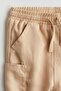 Jersey-lined twill joggers