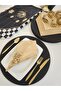 6-Piece Ramadan Special Gold Crescent and Star Themed Plexiglass Napkin Ring Napkin Holder - 2