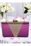 Purple Satin Rosegold Stone Evening Dress Bag Evening Bag - 4