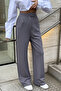 Women's Gray Lycra Velcro Closure Comfortable Palazzo Trousers - 4