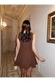 Front Lace Flared Dress - 5