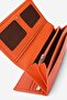 Women's Orange Genuine Leather Wallet with Loose Card Holder and Coin Compartment - 6