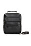 Men's Genuine Leather Daily Shoulder and Hand Bag (20X24 cm) - Black
