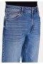 045 David Regular Fit Mid Waist Straight Leg Men's Blue Jean Trousers - 5