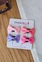 4-Piece Soft Hairless Baby Clips with Bows - Baby Girl Hair Clips Set for Less Hair, Snap-On Newborn Clips