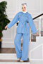 Jacket Pants Hijab Jeans Set Light Blue - 5